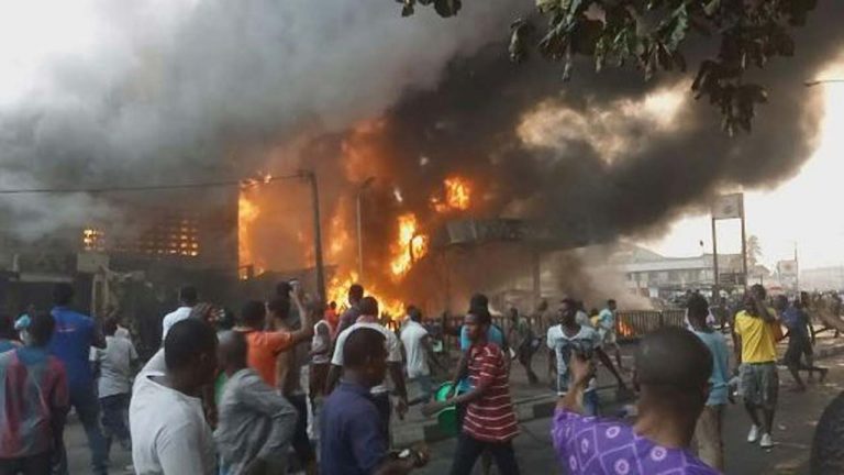 At The Rivers Tank Farm Explosion, Fire Destroys Properties.