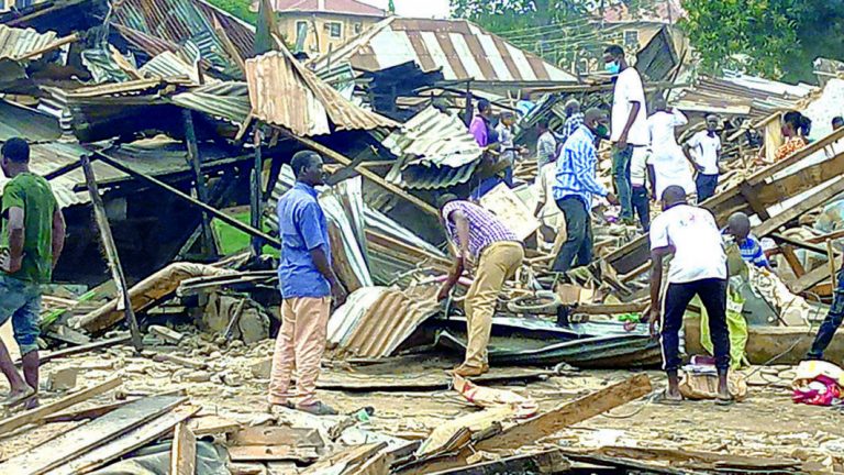 FCTA Begins Mass Demolition Of Illegal Structures Around Old Federal Secretariat