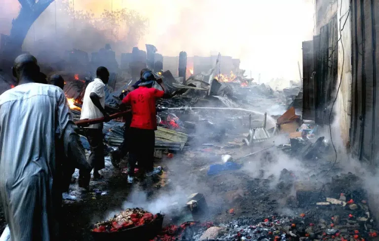Fire Destroys the Booming Market in Maiduguri on Election Day