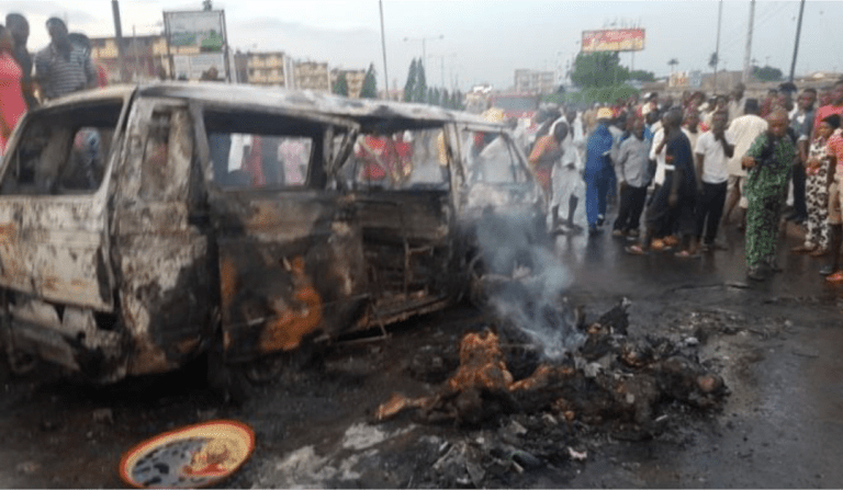 Kano bus catches fire, killing three, injuring thirteen
