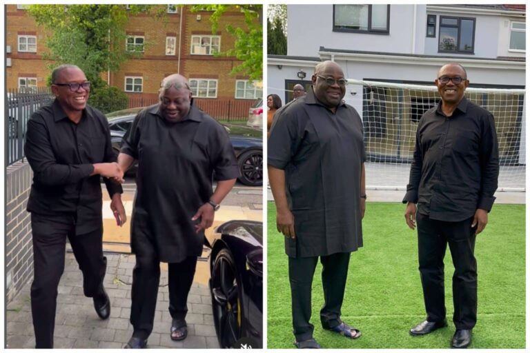 Peter Obi Visits Dele Momodu At His London Residence (Video)