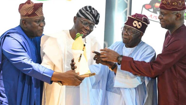 Tinubu, Ambode meet as Sanwo-Olu hosts president