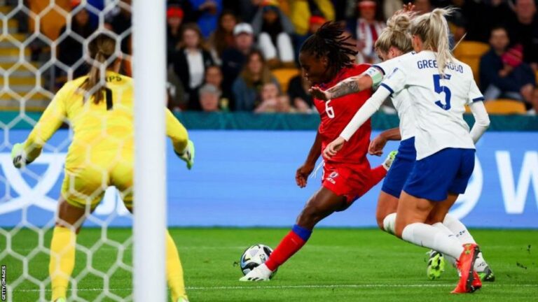 England wins first game of  Women’s World Cup.