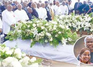 Eulogies as Akpabio, govs, others bid Wigwe, wife, son farewell