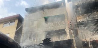 Fire razes three buildings in Lagos