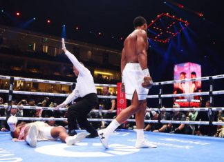 Joshua gets second-round KO win over Ngannou