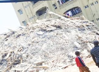 Many feared trapped as five-storey building collapses in Anambra