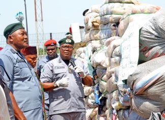 Ogun customs intercept 940 rounds of ammunition in bags of garri