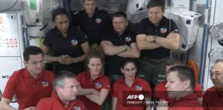 Space station crew bound for Earth