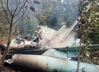 Two pilots survive as NAF aircraft crashes during training