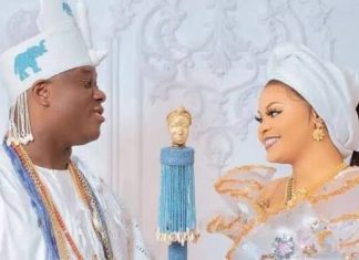 VIDEO: Ooni of Ife, third wife unveil names of newborn twins