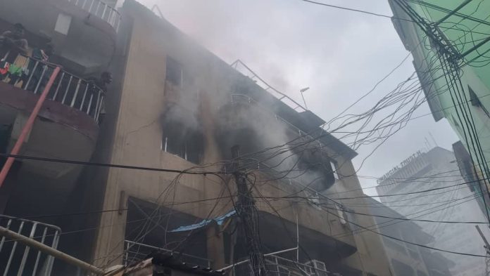 Fire razes hair wig store in Lagos market