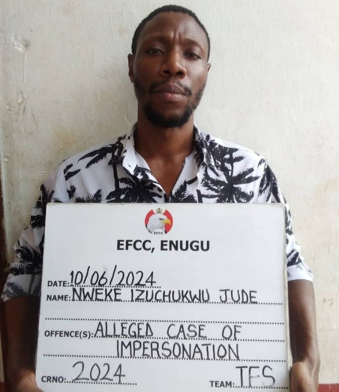 EFCC arraigns suspected fraudster for impersonation in Enugu