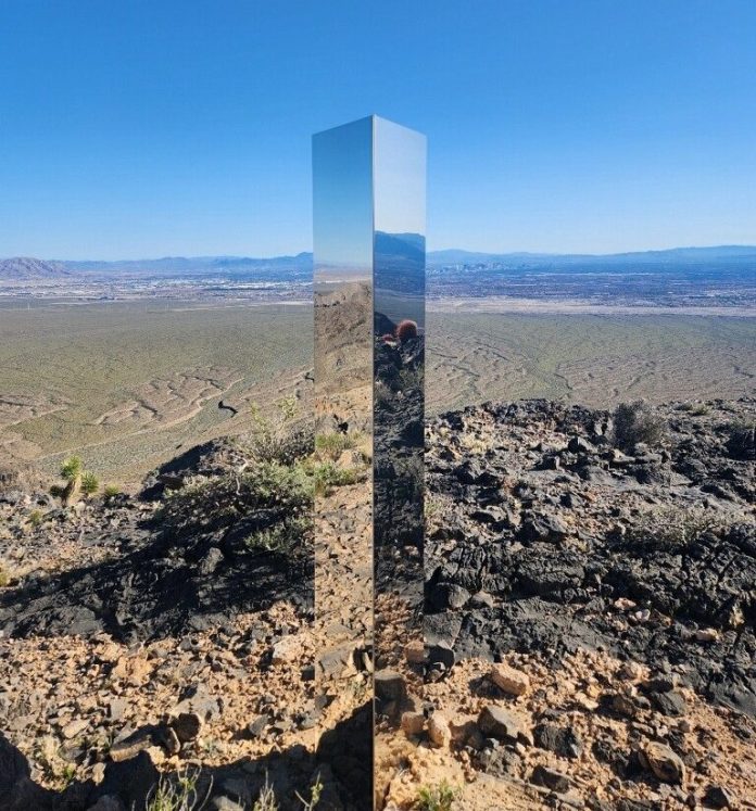 Mysterious monolith appears in US desert, sparks alien speculation