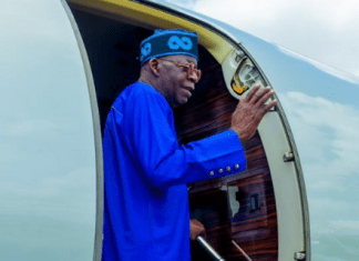 Tinubu departs Lagos for Ramaphosa’s inauguration