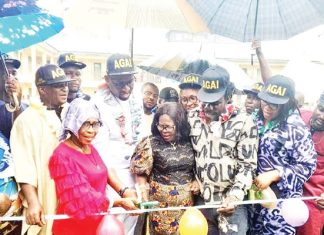 APGA national chair inaugurates borehole in alma mater