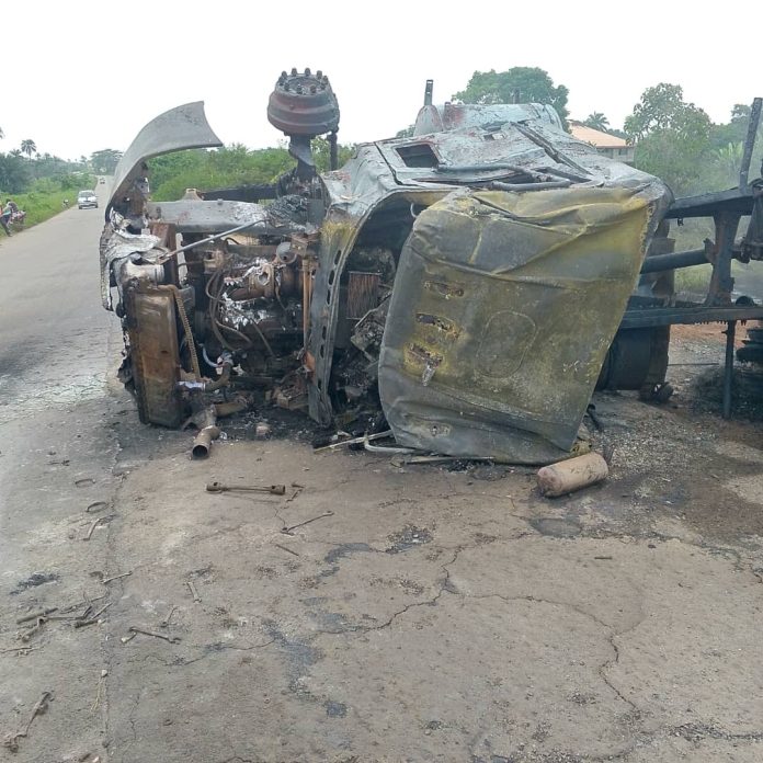 Driver, motor boy killed in Ogun fuel tanker accident