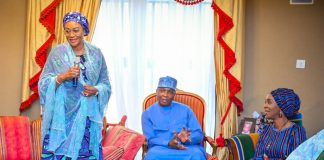 First Lady visits Saraki's family ahead of mother's burial