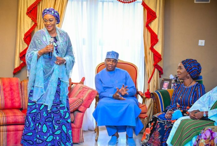 First Lady visits Saraki's family ahead of mother's burial