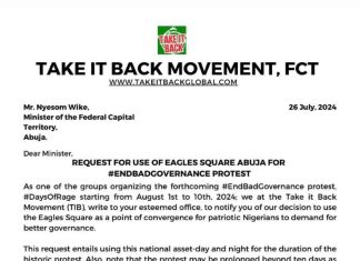 Group requests Wike to grant Eagle Square for protest