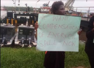 Nembe women protest over oil spill, demand cleanup in Bayelsa