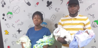 Nigerians shower parents of quadruplets with over N10m after diaper lament