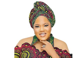 Oyo corps members visit actress Toyin Abraham on movie set