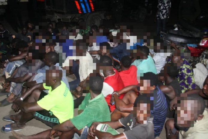 Police arrest 90 suspects in Lagos midnight raid