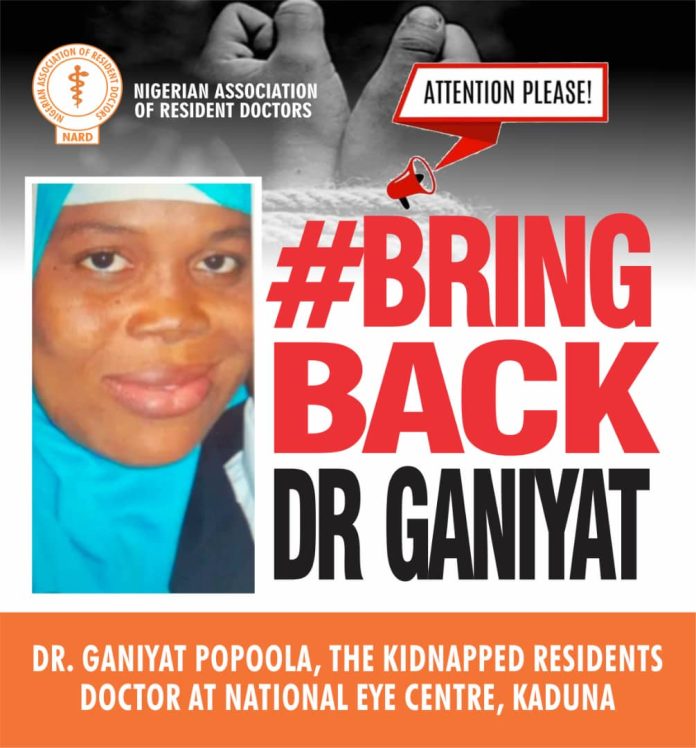 Resident doctors demand safe return of colleague held captive for seven months