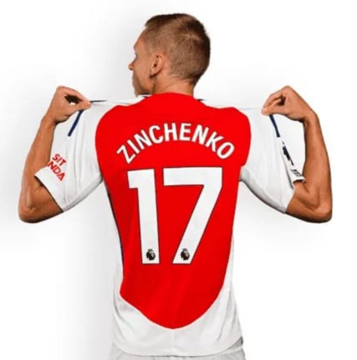 Arsenal's Zinchenko trades 35 for lucky charm number 17