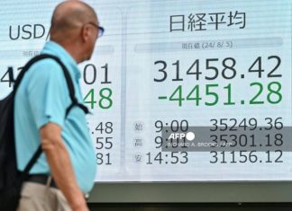 Asian stocks drop after US data showed recession fears