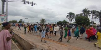 Children lead protest in Jalingo