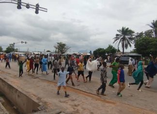 Children lead protest in Jalingo