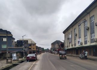 Aba area during #EndBadGovernanceInNigeria protest