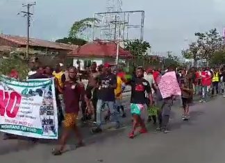 #EndBadGovernanceInNigeria protesters gather in Rivers