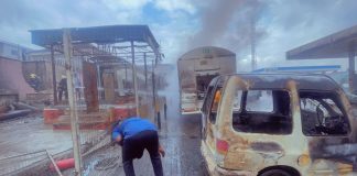 Fire engulfs Mobil fuel station in Lagos