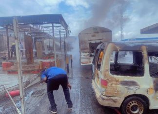 Fire engulfs Mobil fuel station in Lagos