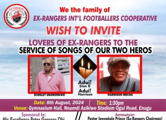 Football Legend Okpala eulogises Rangers' role in post-war Nigeria