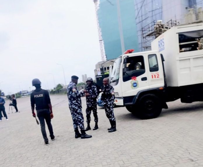 Lekki Toll gate under heavy guard as protests erupt in Lagos