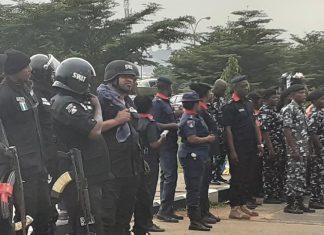 MKO stadium empty in Ogun as security operatives take over