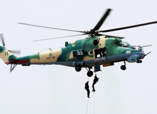 NAF strikes terrorist enclave, destroys bomb factory in Borno