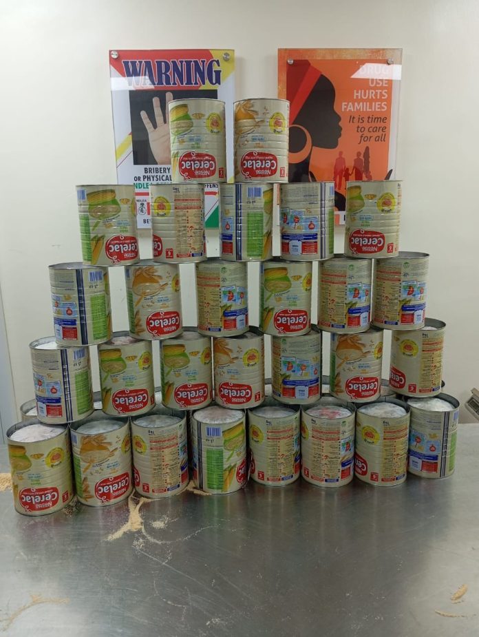 NDLEA discovers drugs hidden in Cerelac baby food tins