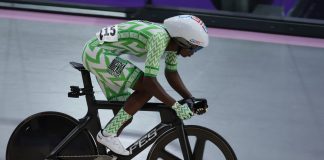 Nigerian cyclist borrows bicycle from German team at Olympics