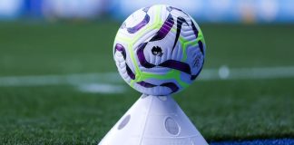 A ball placed on a cone [Credit: Premier League]