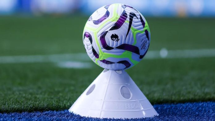 A ball placed on a cone [Credit: Premier League]