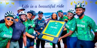 Sanwo-Olu hosts cycling club members in Lagos