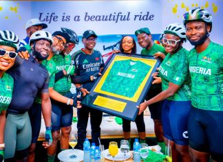 Sanwo-Olu hosts cycling club members in Lagos