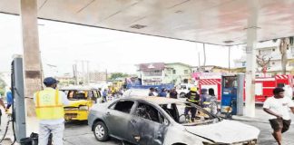 Vehicles burnt as gas explodes in Lagos filling station