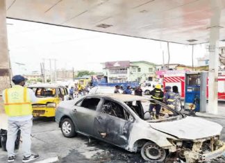 Vehicles burnt as gas explodes in Lagos filling station