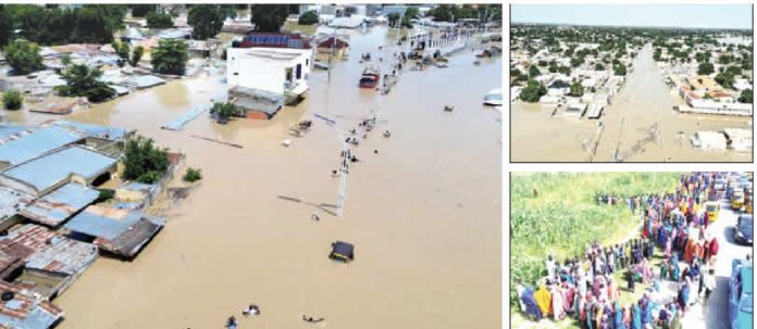 FG opens IDP camps as flood submerges 70% of Maiduguri